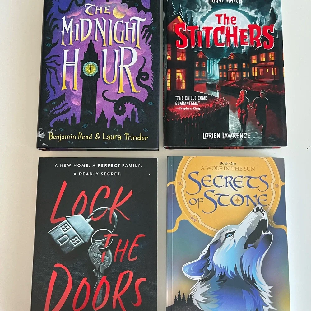 Young Adult Fantasy Fiction Book Lot Fright Watch Secrets of Stone Midnight Hour